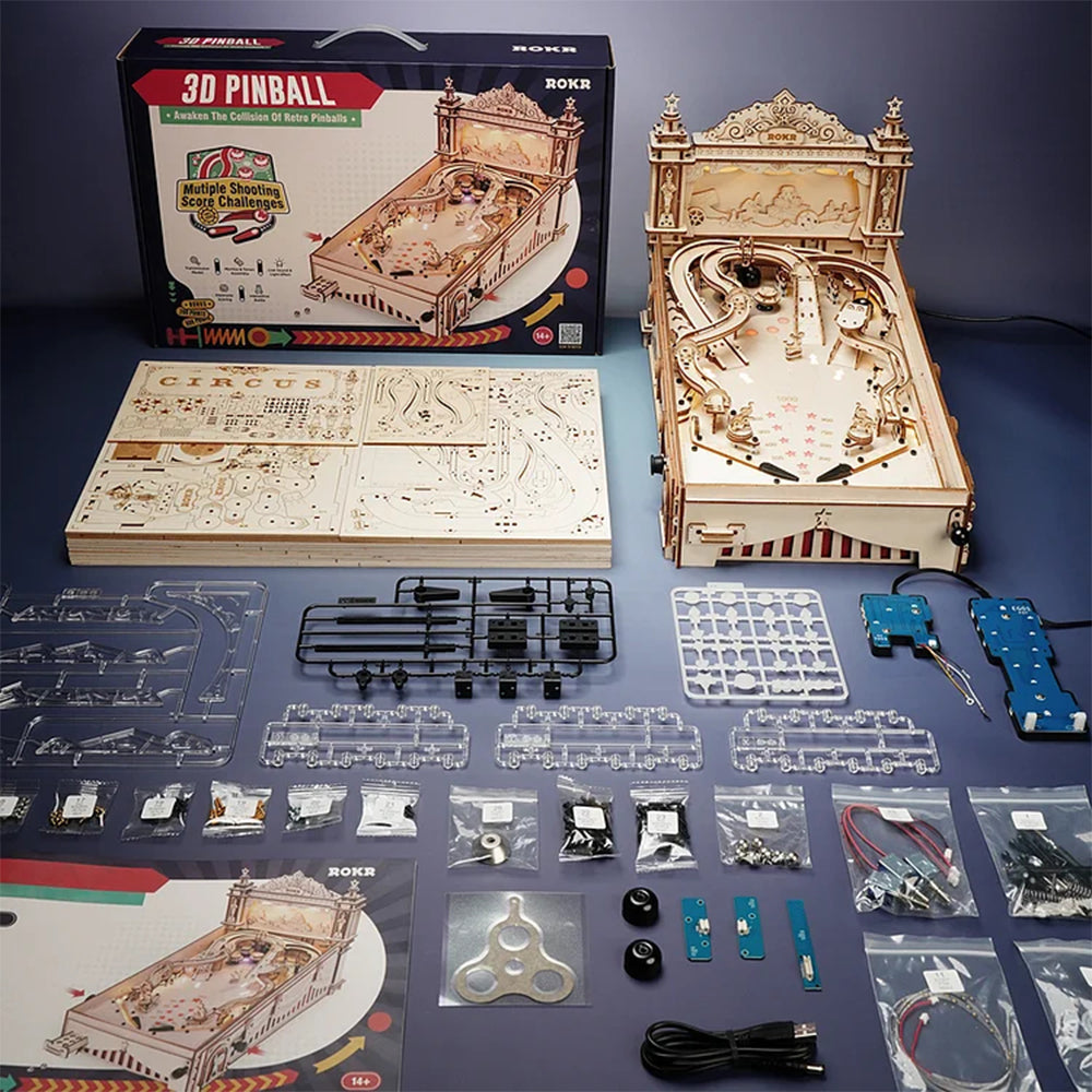 3D Puzzle Pinball Machine Kit