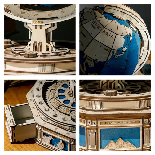 3D Globe Earth Wooden Puzzle