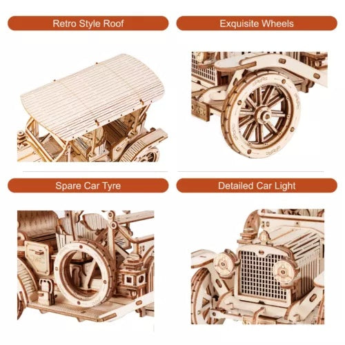 3D Wooden Puzzle Vintage Car