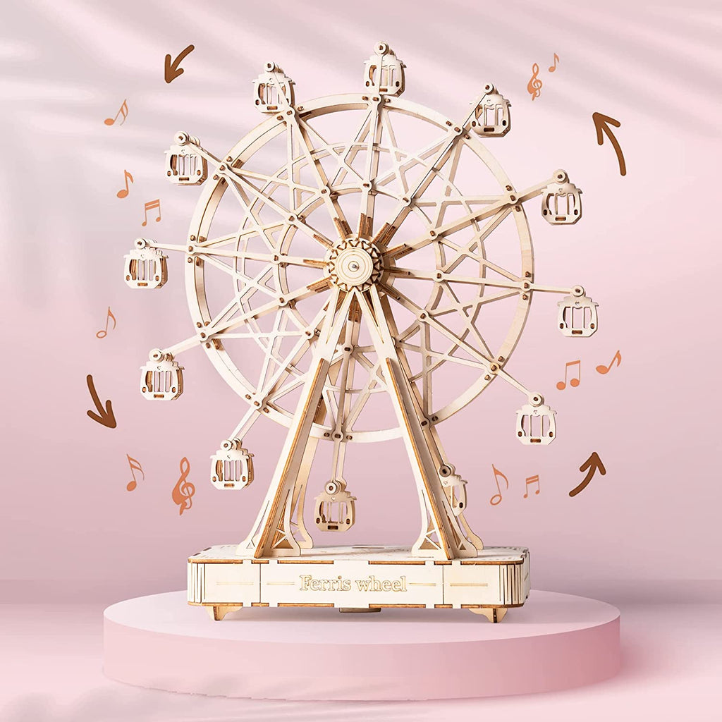 3D Wooden Rotatable Ferris Wheel Model