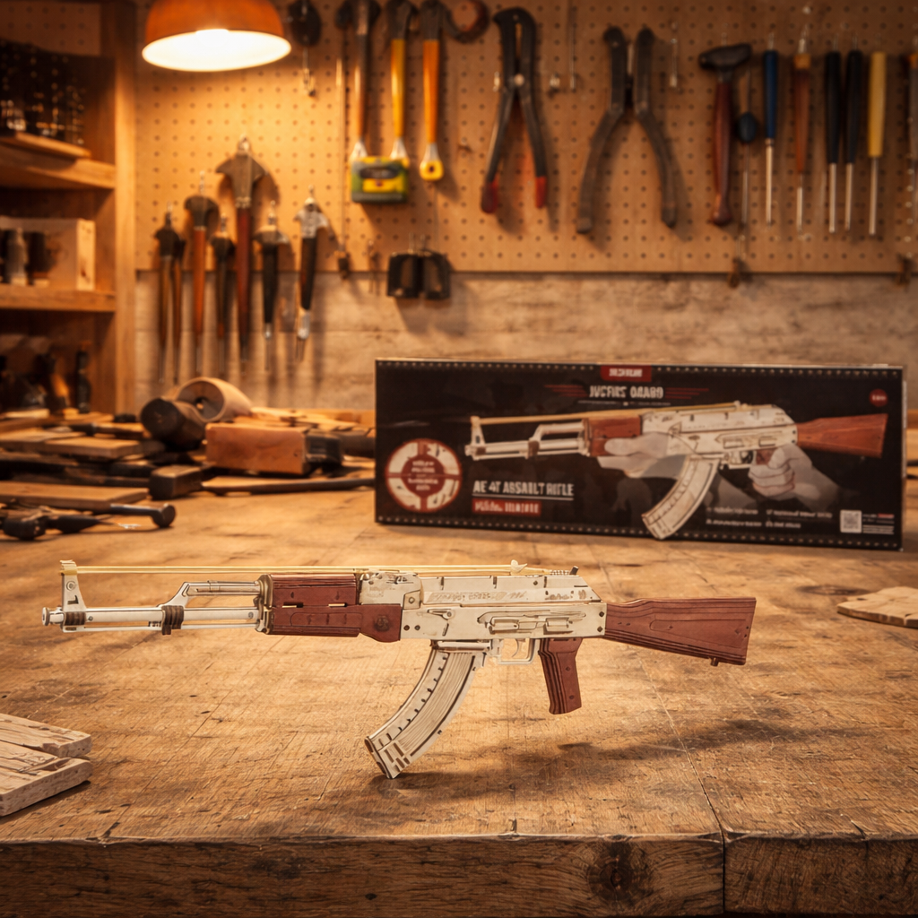 AK-47 Wooden Puzzle Gun 3D