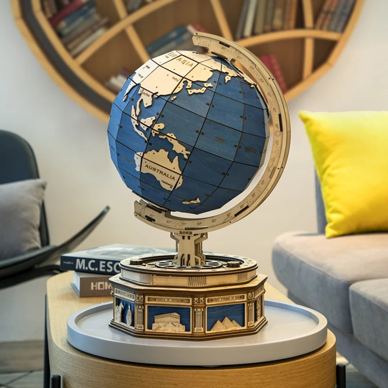 3D Globe Earth Wooden Puzzle