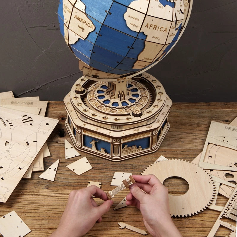 3D Globe Earth Wooden Puzzle