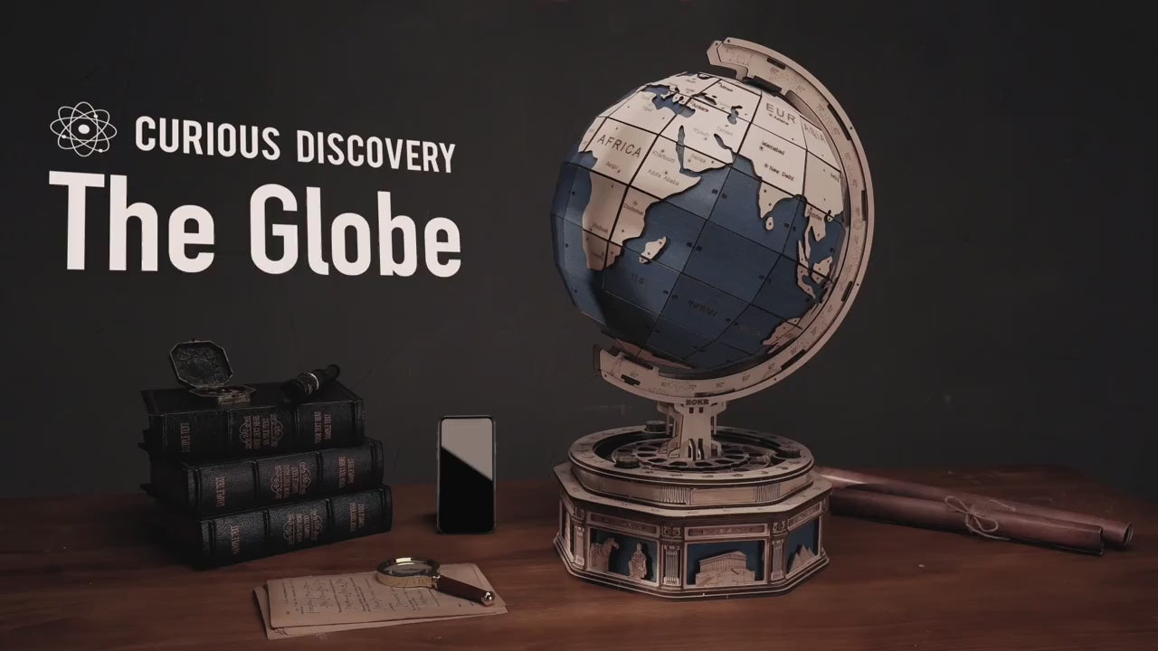 3D Globe Earth Wooden Puzzle