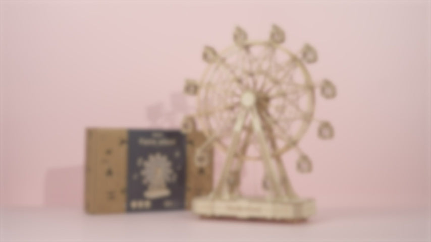 3D Wooden Rotatable Ferris Wheel Model