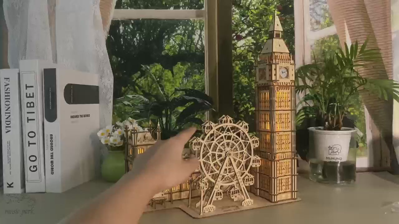 3D Wooden Puzzle Big Ben Model